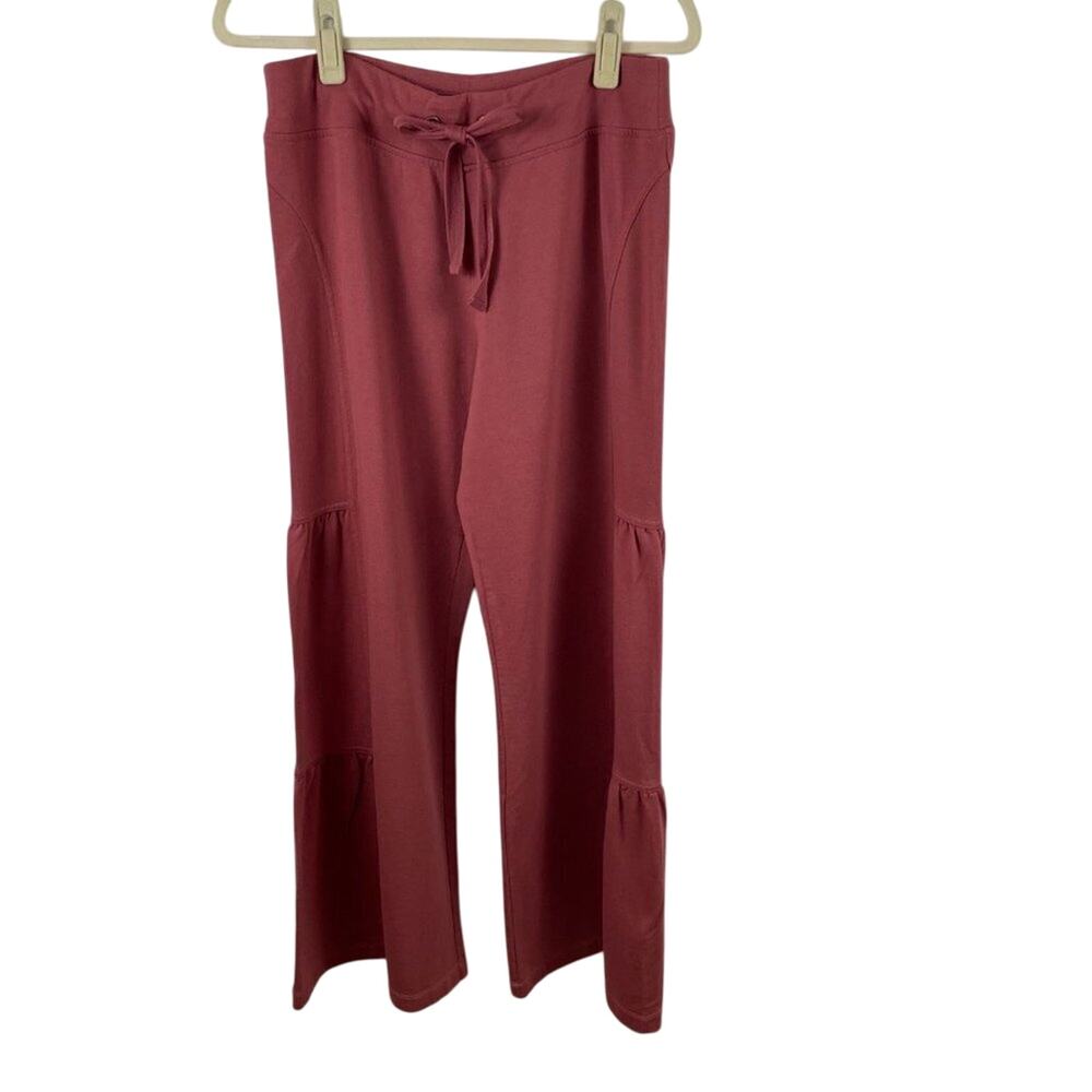 Soft Surroundings Wide Leg Knit Pants With Side Inset Panels SZ Small